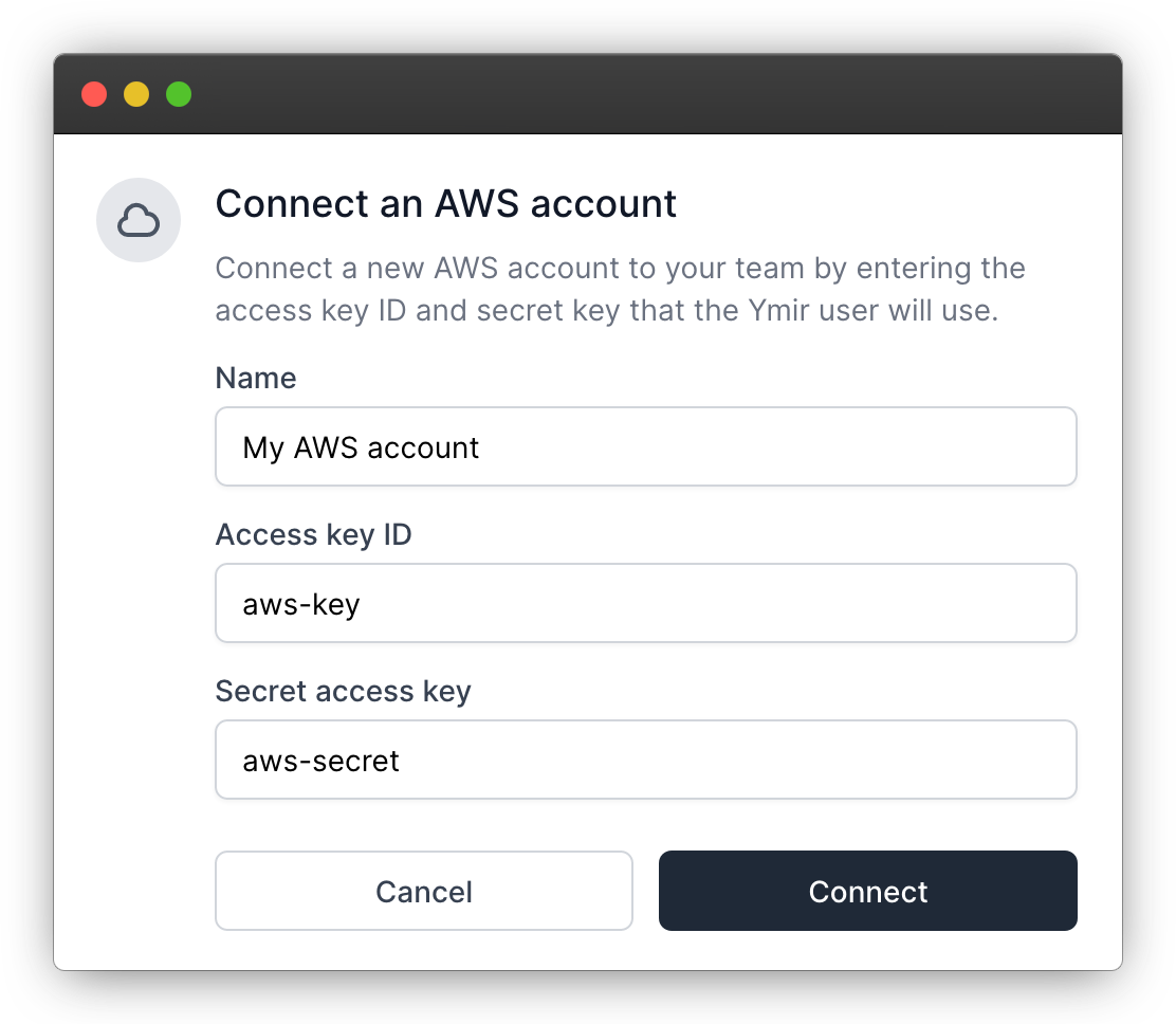 Connect your AWS account